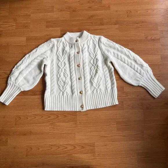 Tuckernuck Sandstone Cotton Colette Cardigan Size Medium - Picture 5 of 12
